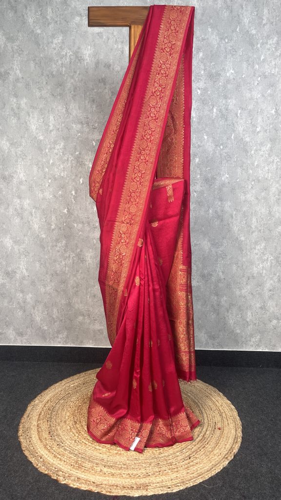 SEMI TUSSAR RAW SILK BANARASI SAREE