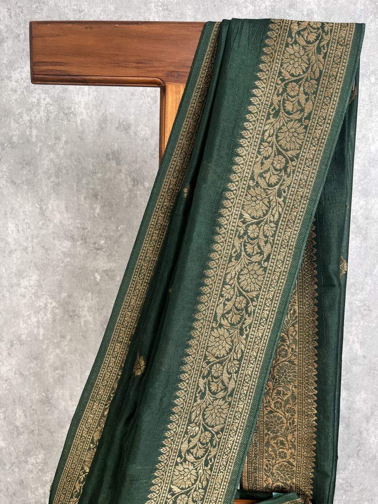 SEMI TUSSAR RAW SILK BANARASI SAREE - Image 2