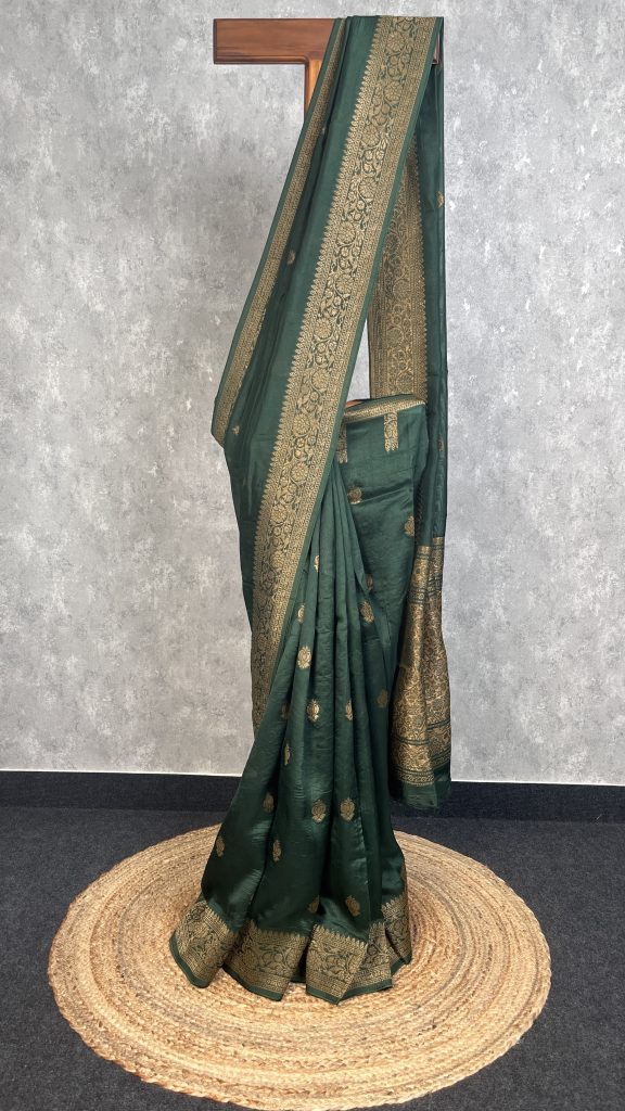 SEMI TUSSAR RAW SILK BANARASI SAREE