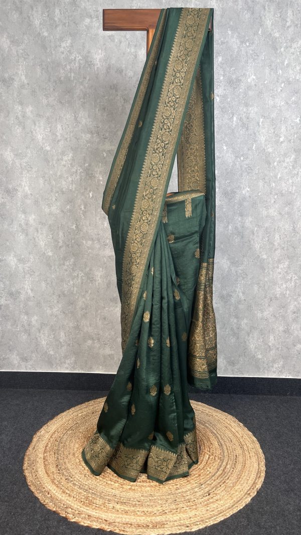 SEMI TUSSAR RAW SILK BANARASI SAREE