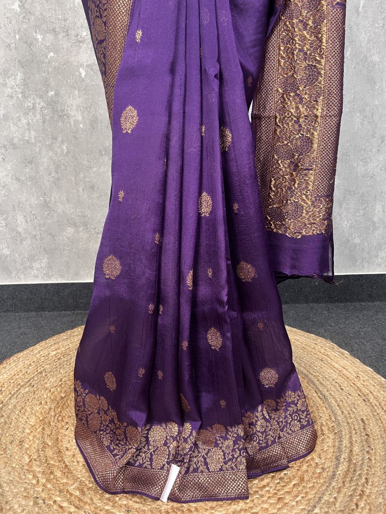 SEMI TUSSAR RAW SILK BANARASI SAREE - Image 3