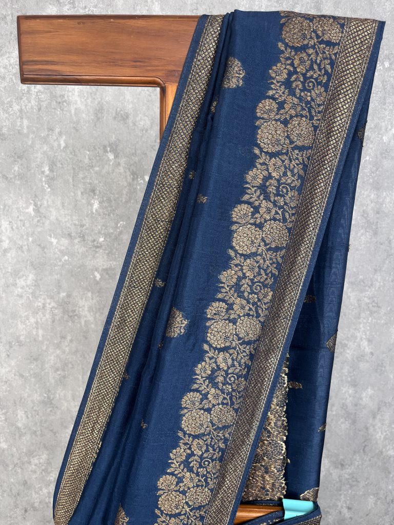 SEMI TUSSAR RAW SILK BANARASI SAREE - Image 3