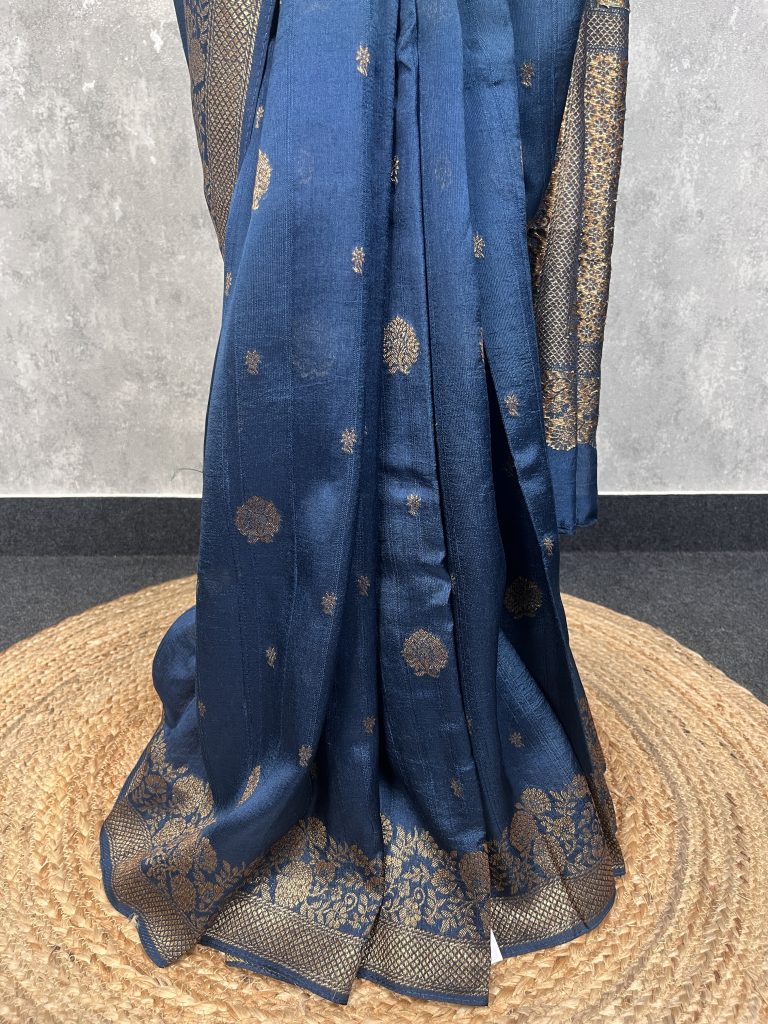 SEMI TUSSAR RAW SILK BANARASI SAREE - Image 2