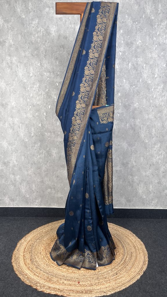 SEMI TUSSAR RAW SILK BANARASI SAREE