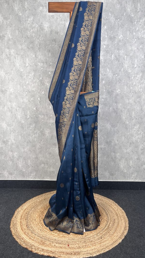 SEMI TUSSAR RAW SILK BANARASI SAREE