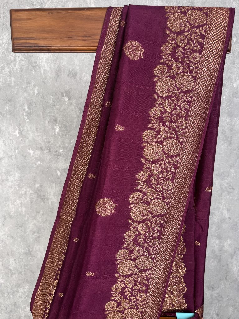 SEMI TUSSAR RAW SILK BANARASI SAREE - Image 2