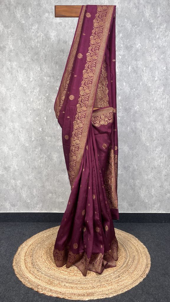 SEMI TUSSAR RAW SILK BANARASI SAREE