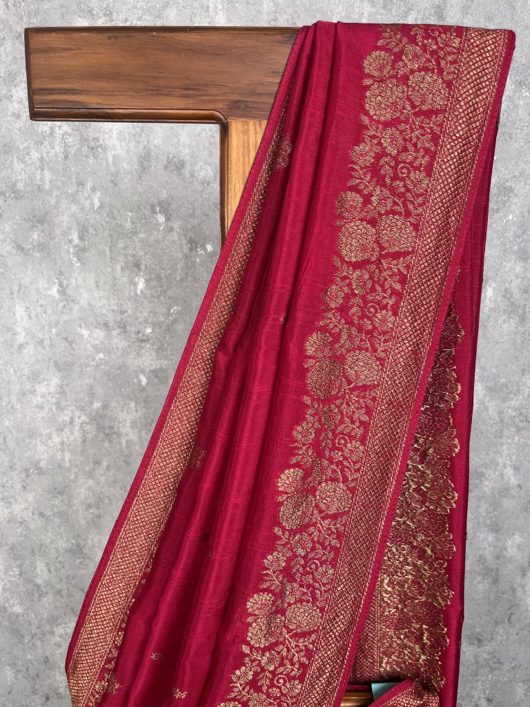 SEMI TUSSAR RAW SILK BANARASI SAREE - Image 2