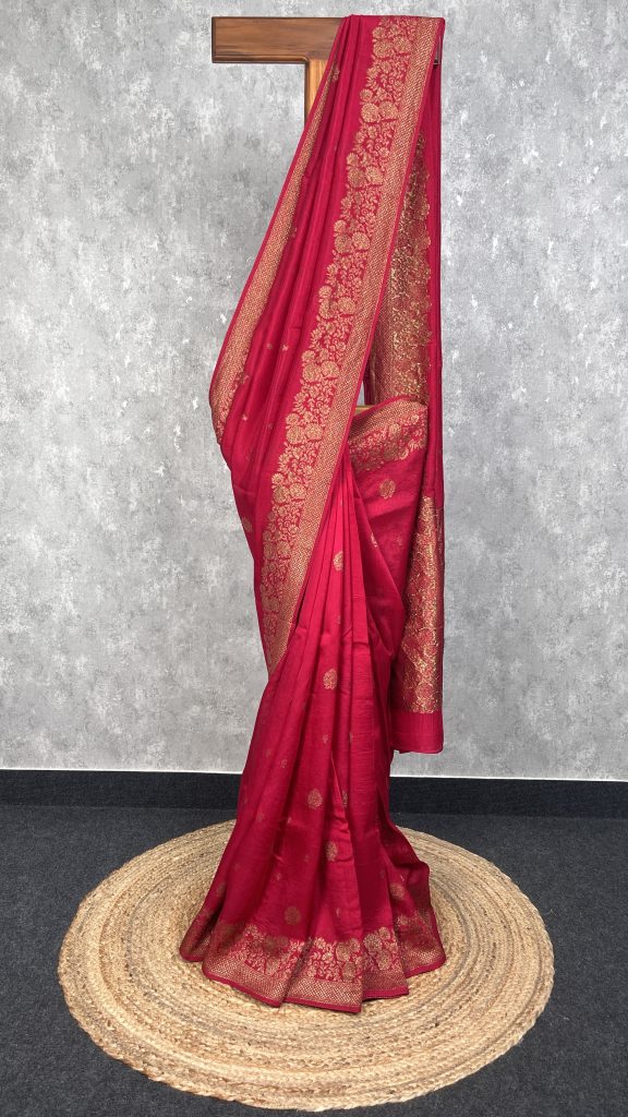 SEMI TUSSAR RAW SILK BANARASI SAREE