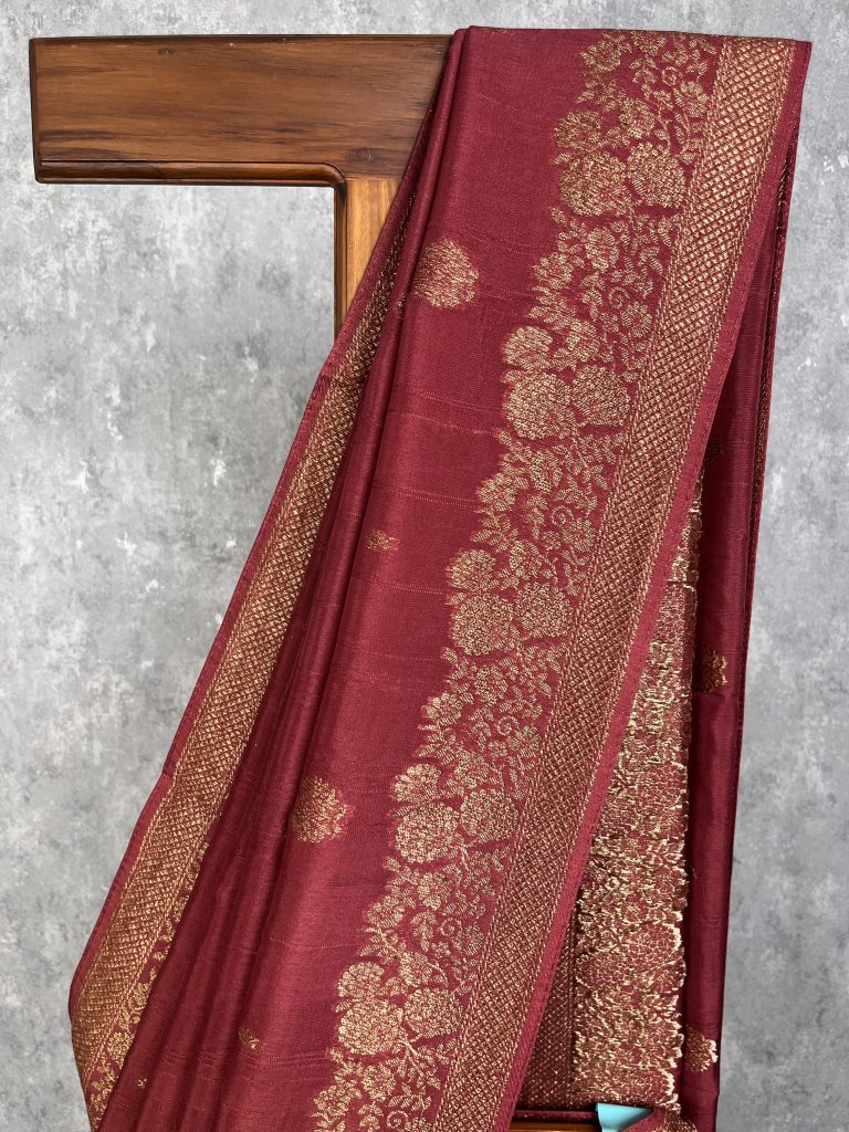 SEMI TUSSAR RAW SILK BANARASI SAREE - Image 2