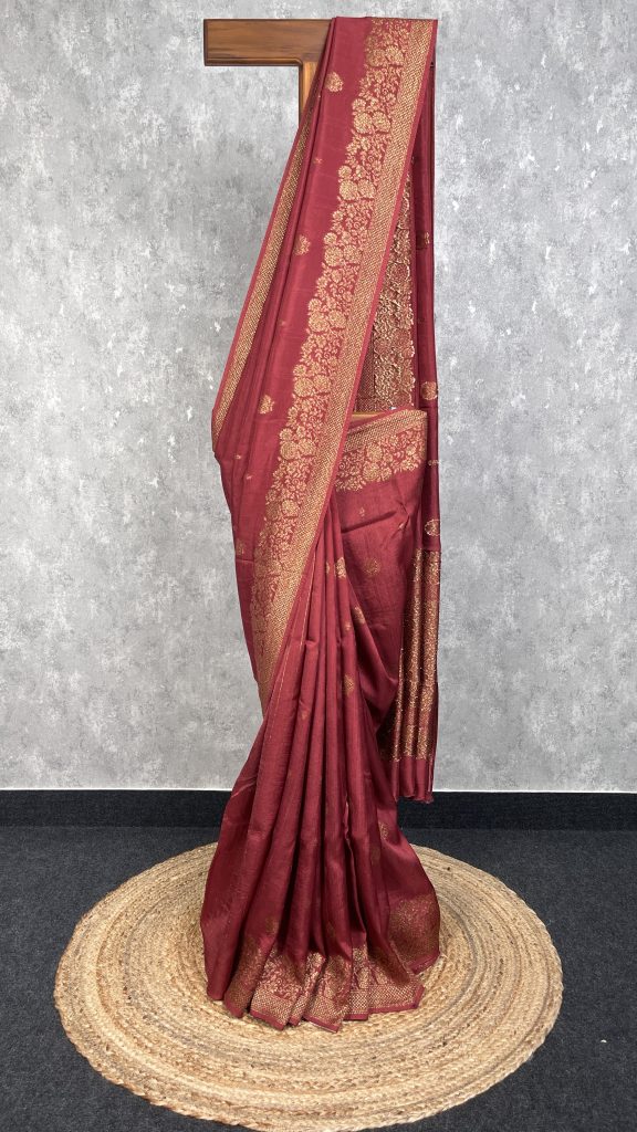 SEMI TUSSAR RAW SILK BANARASI SAREE