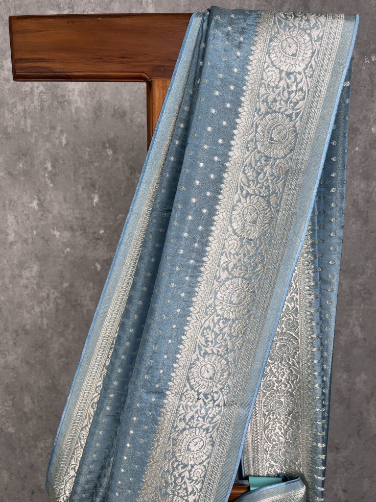 VISCOSE TISSUE GEORGETTE BANARASI SAREE - Image 2