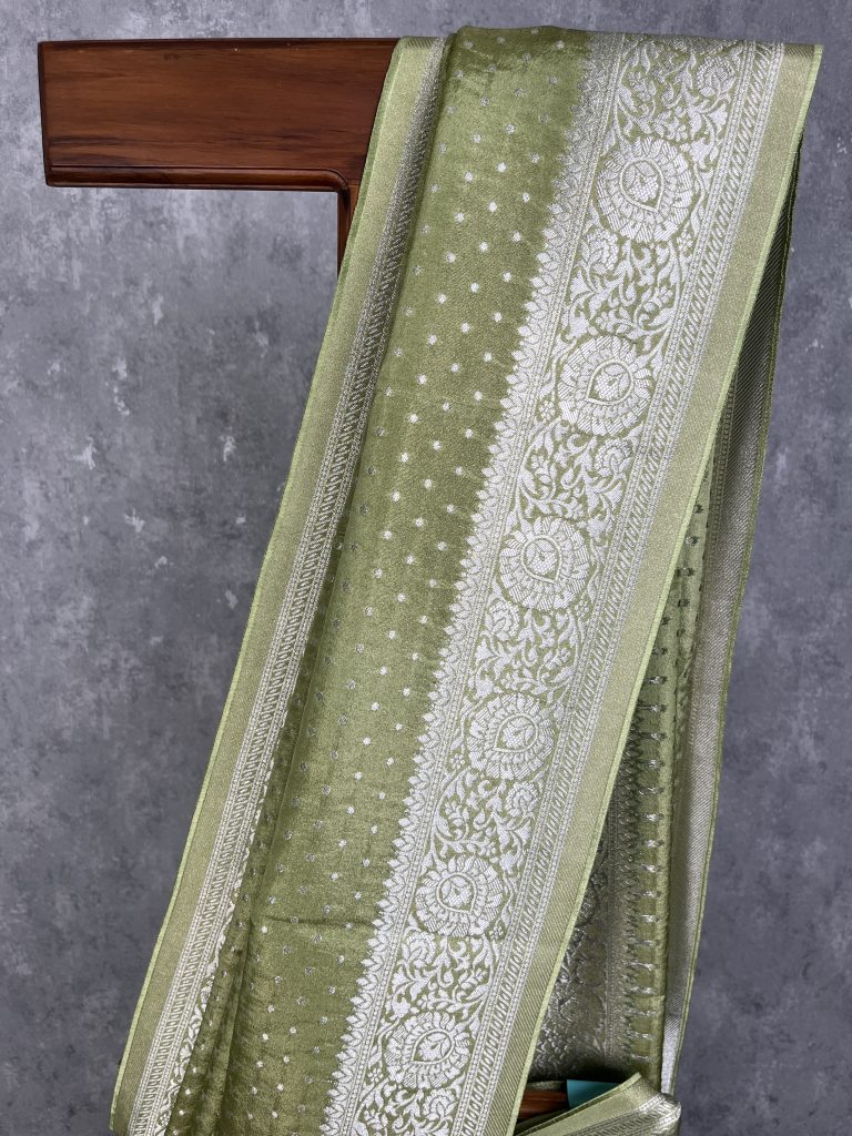 VISCOSE TISSUE GEORGETTE BANARASI SAREE - Image 2