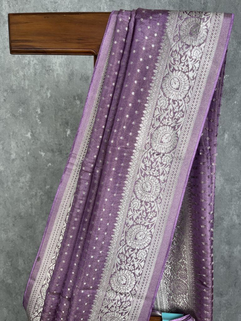VISCOSE TISSUE GEORGETTE BANARASI SAREE - Image 2