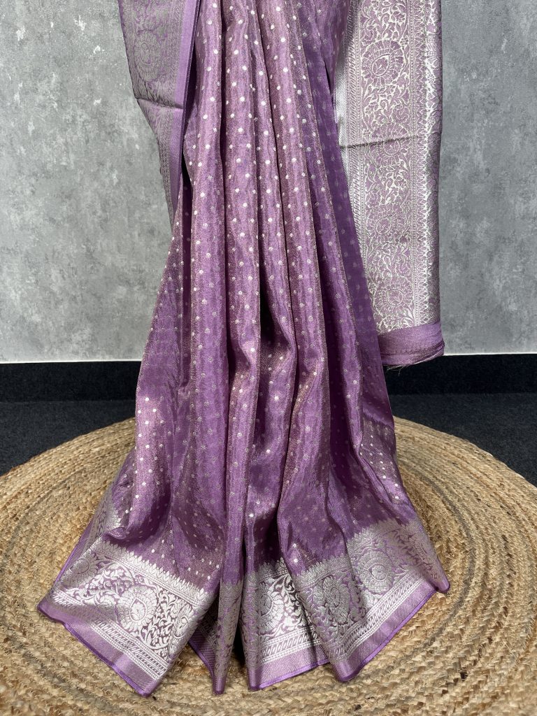 VISCOSE TISSUE GEORGETTE BANARASI SAREE - Image 3