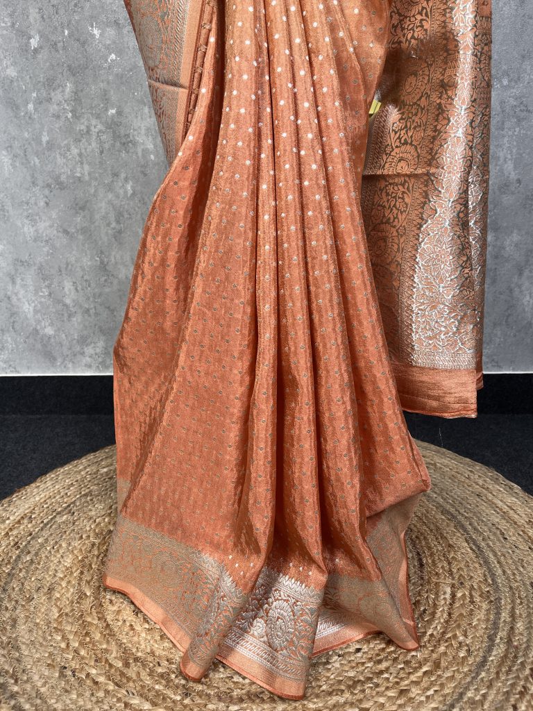 VISCOSE TISSUE GEORGETTE BANARASI SAREE - Image 2