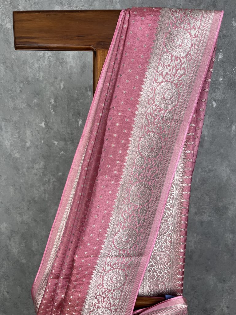 VISCOSE TISSUE GEORGETTE BANARASI SAREE - Image 2