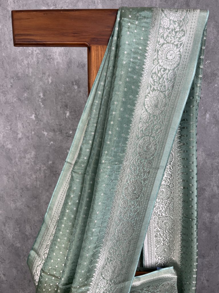 VISCOSE TISSUE GEORGETTE BANARASI SAREE - Image 2