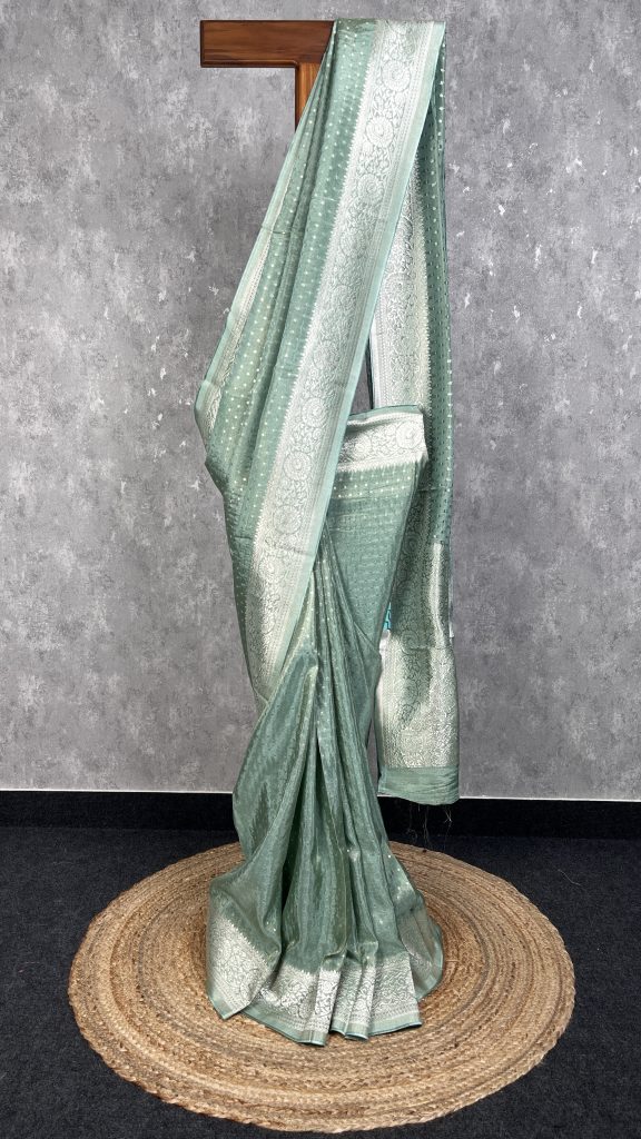 VISCOSE TISSUE GEORGETTE BANARASI SAREE