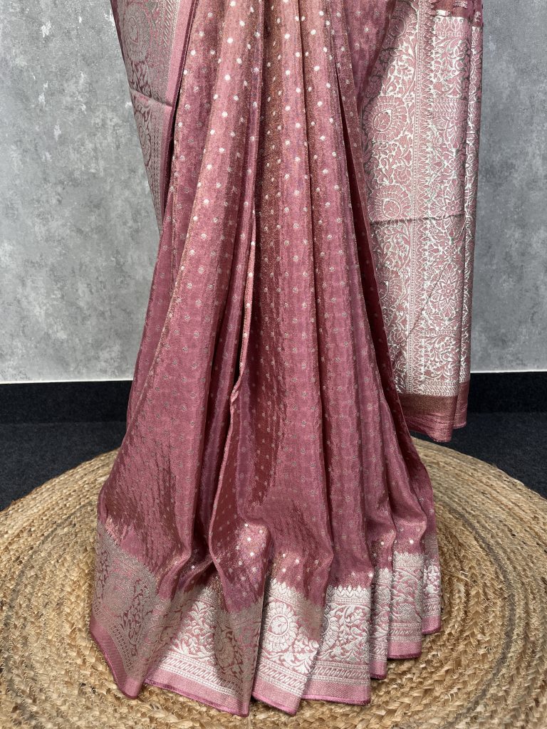 VISCOSE TISSUE GEORGETTE BANARASI SAREE - Image 3