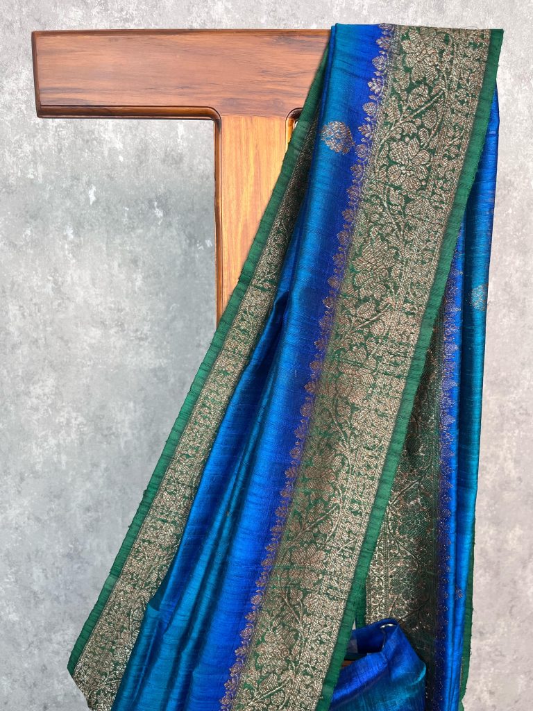 TUSSAR RAW SILK BANARASI SAREE - Image 2