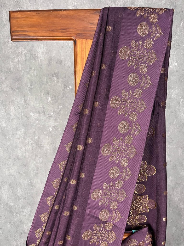 SEMI TUSSAR RAW SILK BANARASI SAREE - Image 3