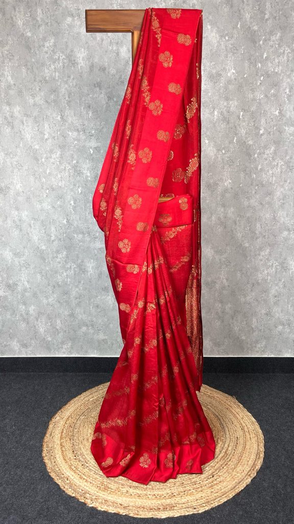 SEMI TUSSAR RAW SILK BANARASI SAREE