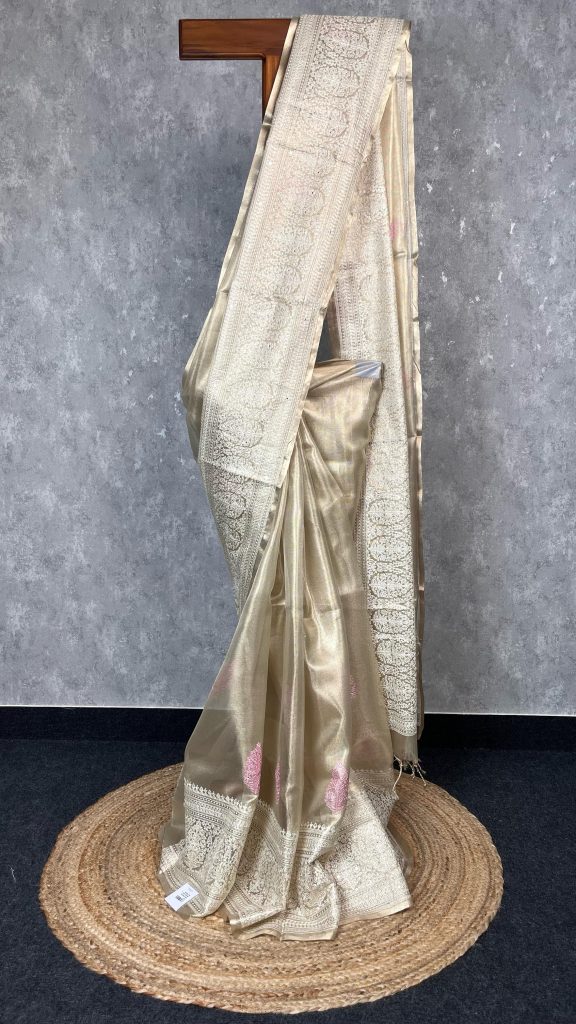 TISSUE EMBROIDERY SAREE