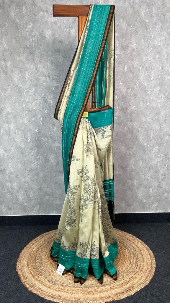 HAND BLOCK PRINT CHANDERI SAREE