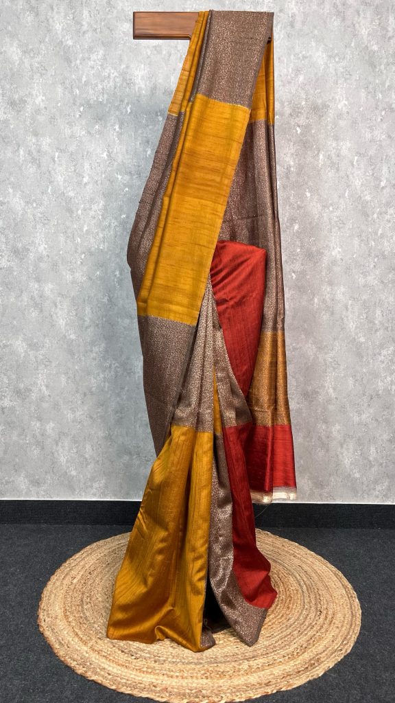TUSSAR RAW SILK BANARASI SAREE