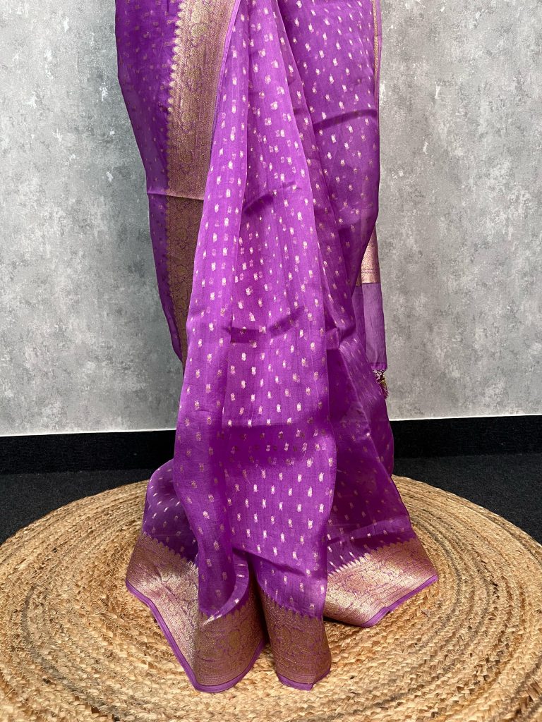 SILK ORGANZA ZARI BANARASI SAREE - Image 2