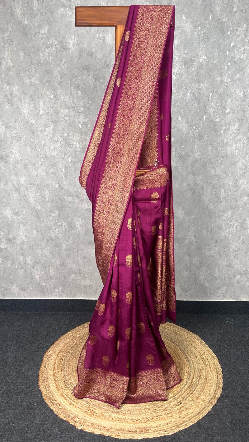 SEMI TUSSAR RAW SILK BANARASI SAREE
