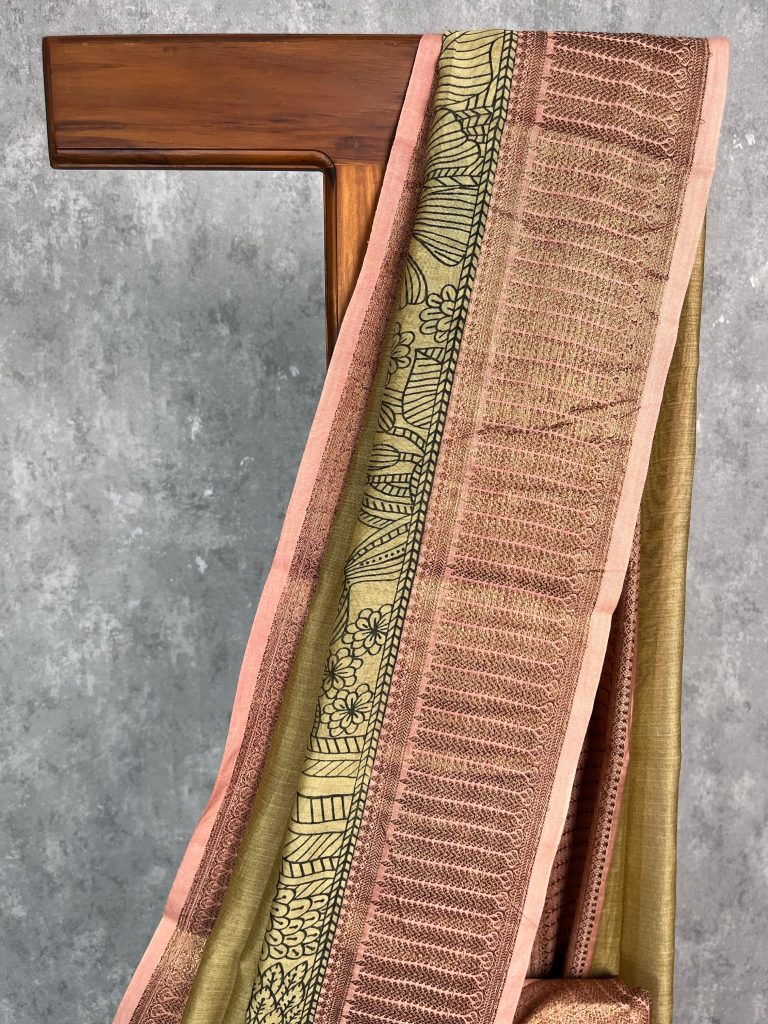 HAND BLOCK PRINT CHANDERI SAREE - Image 2
