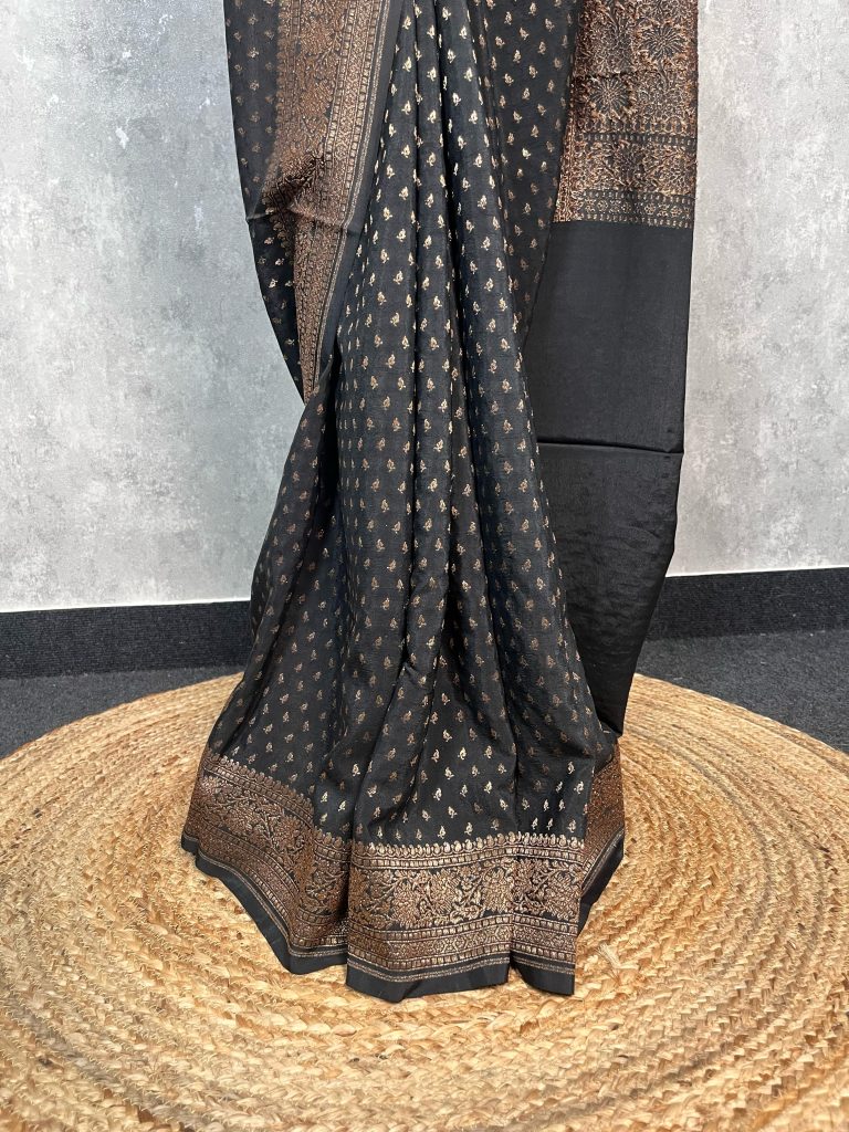 VISCOSE CREPE SILK BANARASI SAREE - Image 3