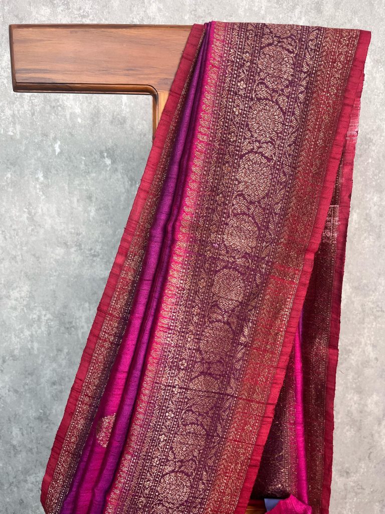 TUSSAR RAW SILK BANARASI SAREE - Image 3