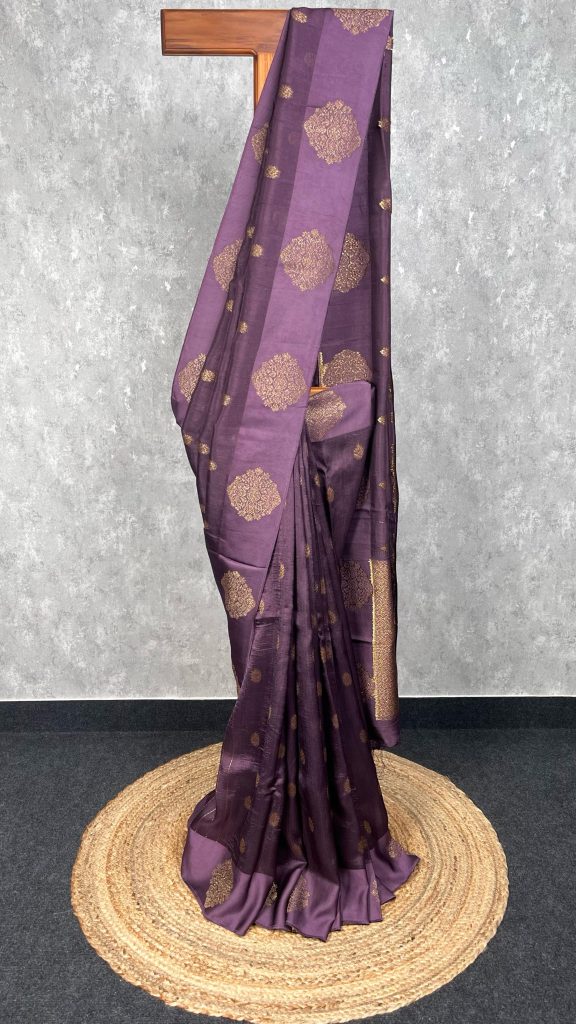 SEMI TUSSAR RAW SILK BANARASI SAREE