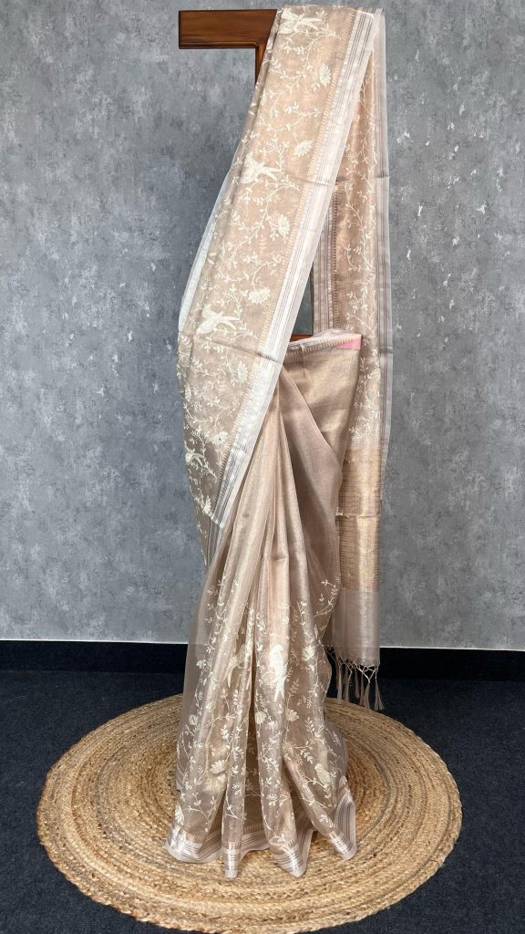 TISSUE KOTA EMBROIDERY SAREE