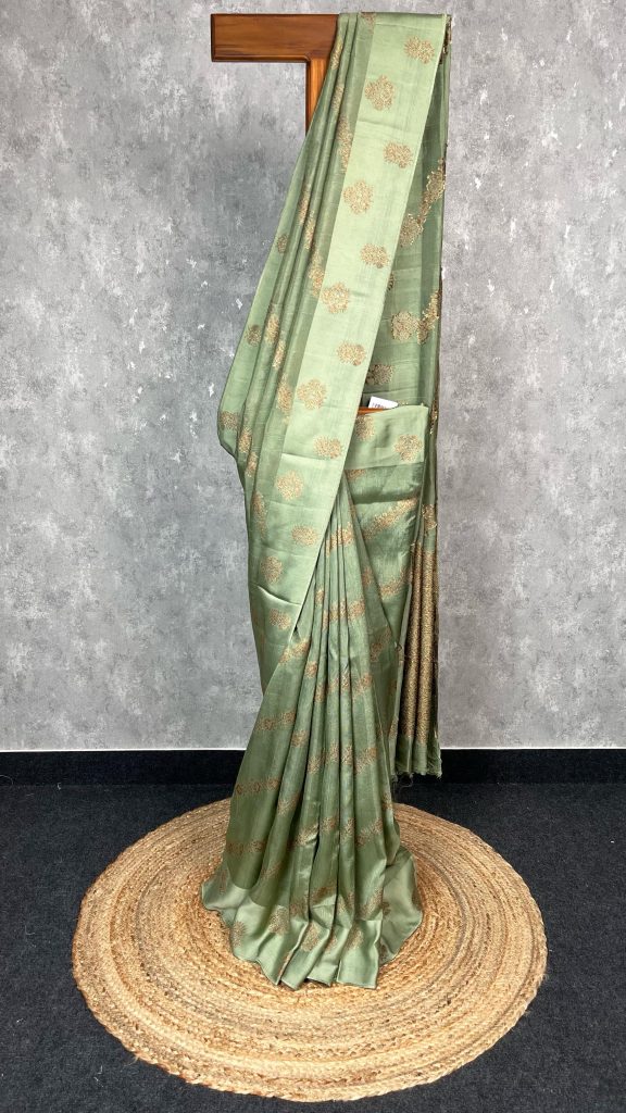 SEMI TUSSAR RAW SILK BANARASI SAREE