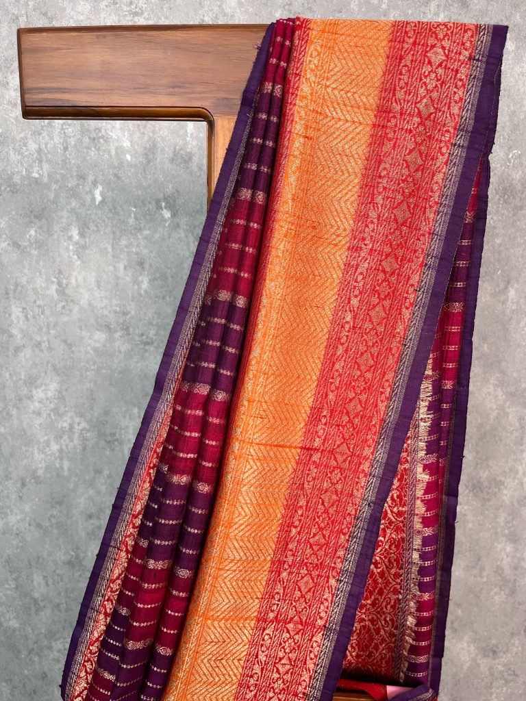 TUSSAR RAW SILK BANARASI SAREE - Image 2