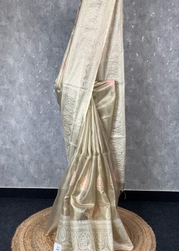 TISSUE EMBROIDERY SAREE