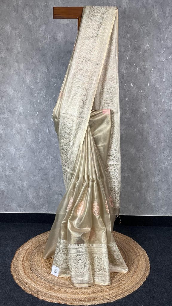 TISSUE EMBROIDERY SAREE