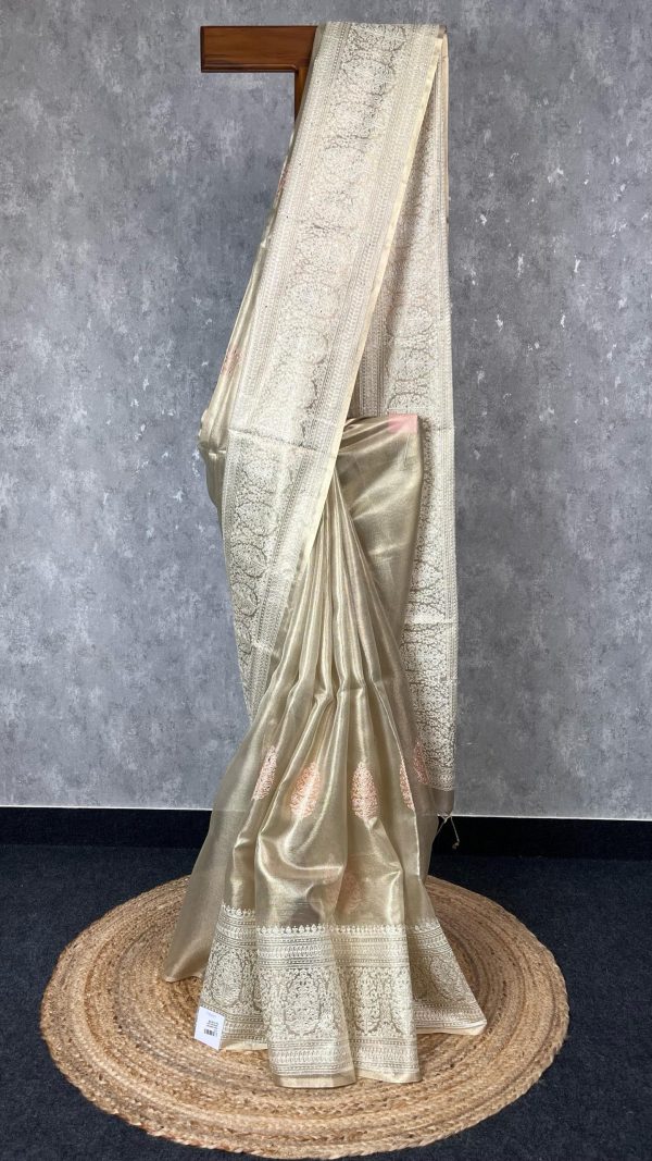 TISSUE EMBROIDERY SAREE