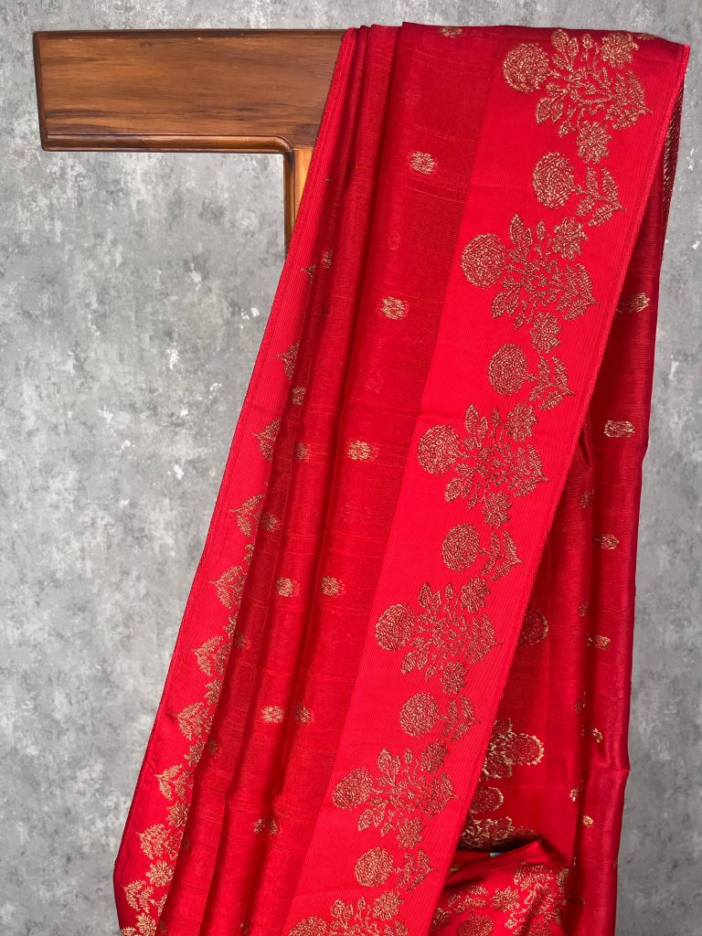 SEMI TUSSAR RAW SILK BANARASI SAREE - Image 2