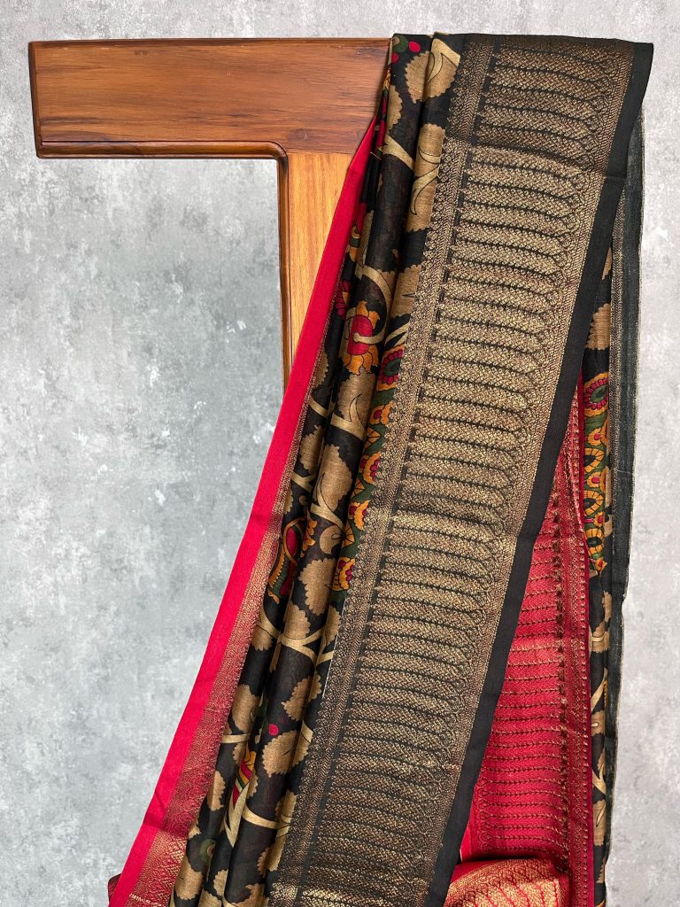 HAND BLOCK PRINT CHANDERI SAREE - Image 2