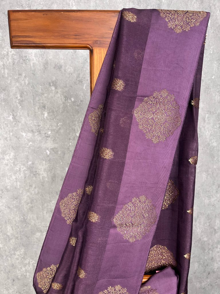 SEMI TUSSAR RAW SILK BANARASI SAREE - Image 2