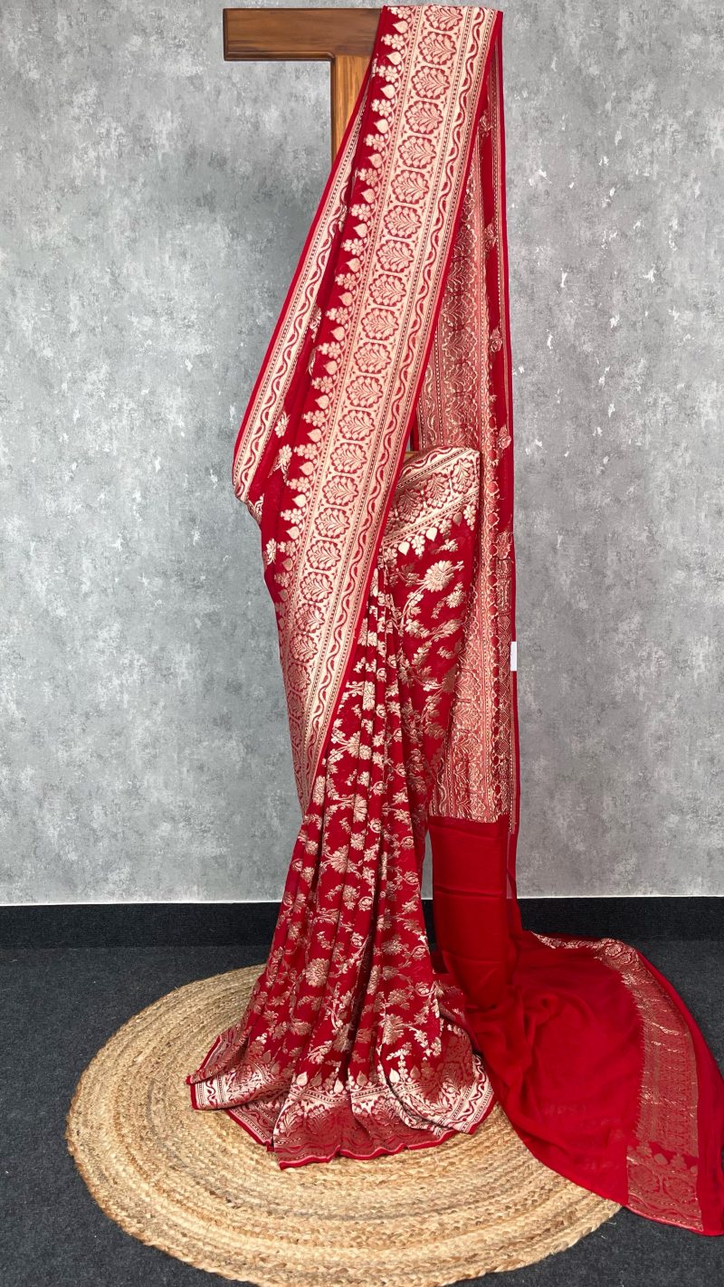SILK GEORGETTE BANARASI SAREE