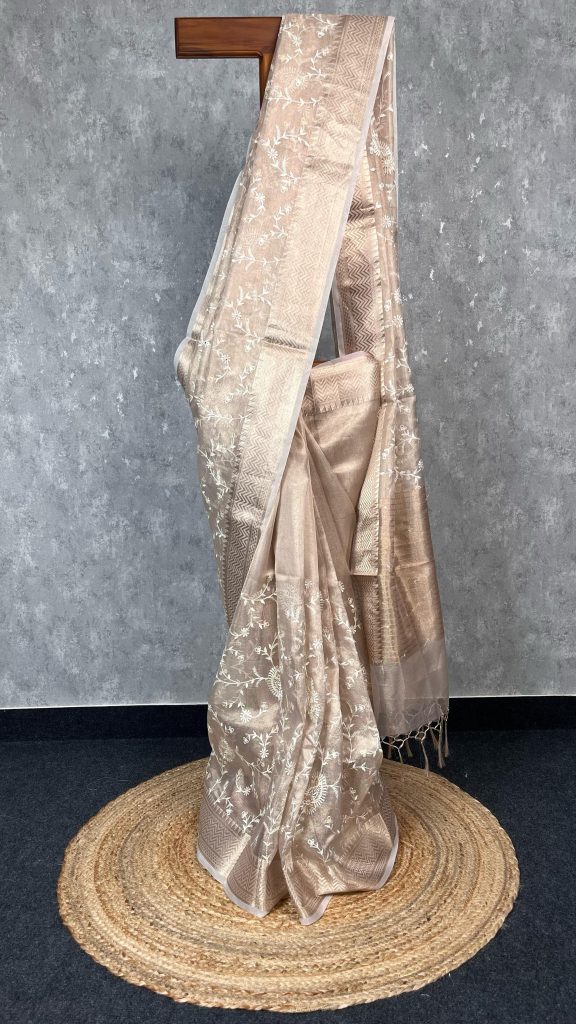 TISSUE KOTA EMBROIDERY SAREE