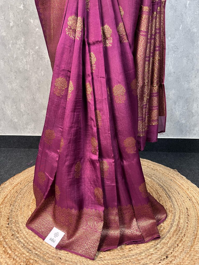 SEMI TUSSAR RAW SILK BANARASI SAREE - Image 2