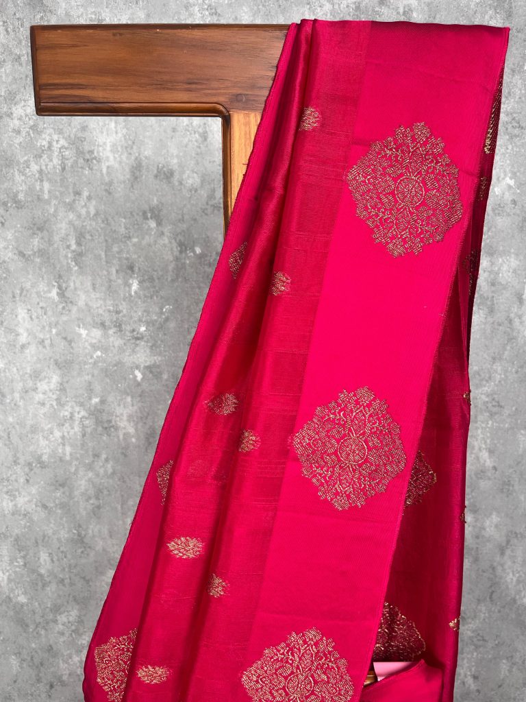 SEMI TUSSAR RAW SILK BANARASI SAREE - Image 2