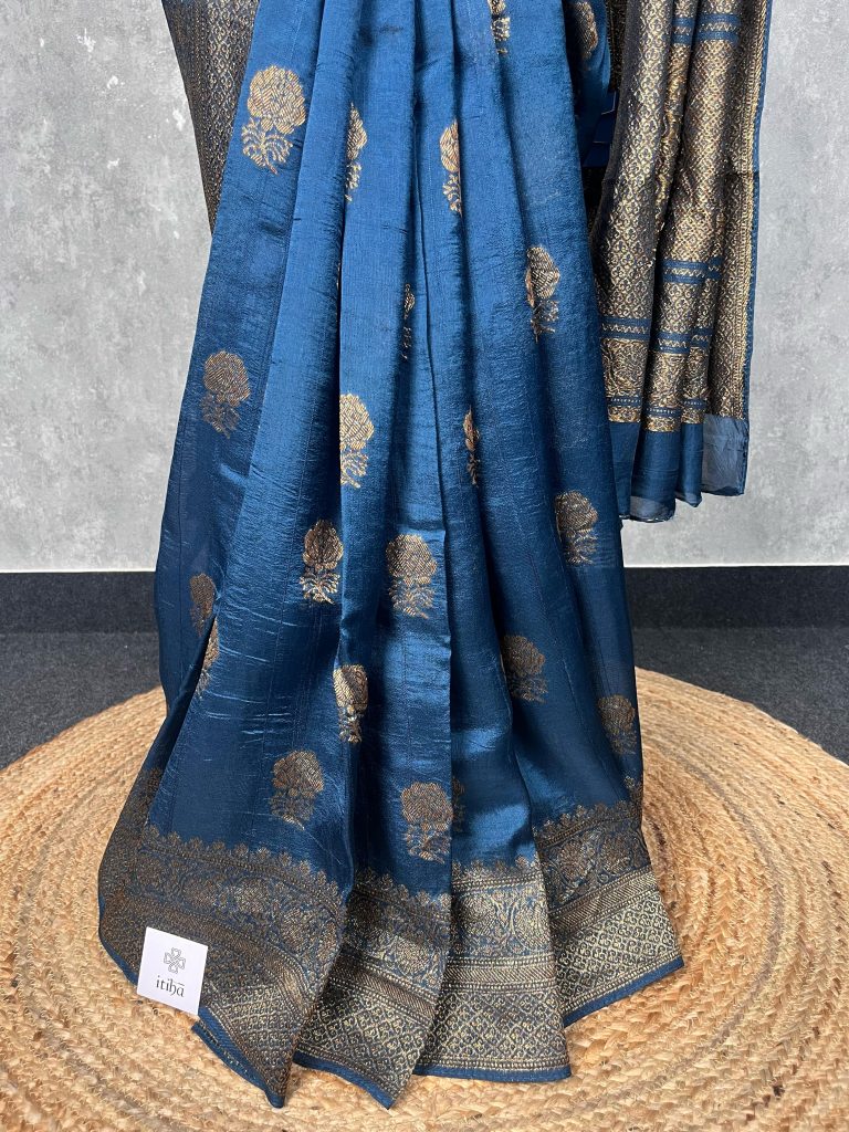SEMI TUSSAR RAW SILK BANARASI SAREE - Image 2